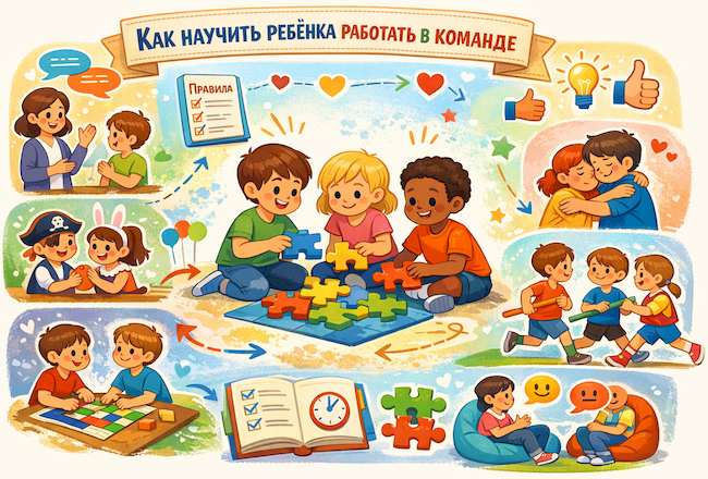 Как научить ребенка работать в команде